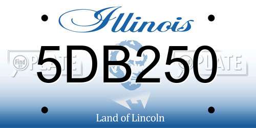 5DB250 Illinois License Plate