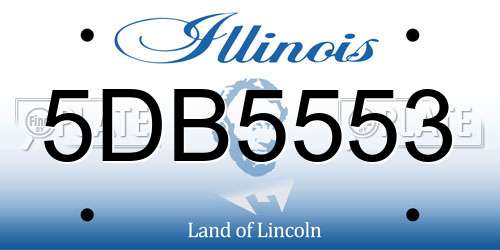 5DB5553 Illinois License Plate