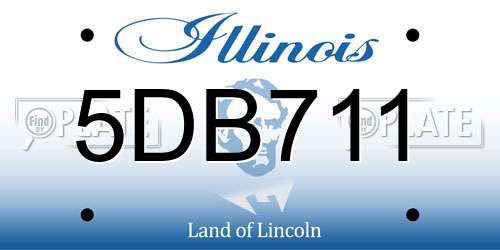 5DB711 Illinois License Plate