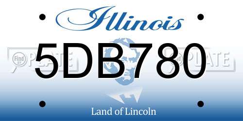 5DB780 Illinois License Plate