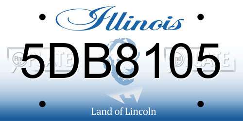 5DB8105 Illinois License Plate