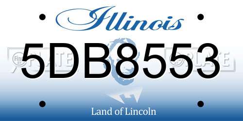 5DB8553 Illinois License Plate