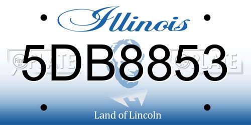 5DB8853 Illinois License Plate