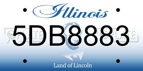 5DB8883 Illinois License Plate