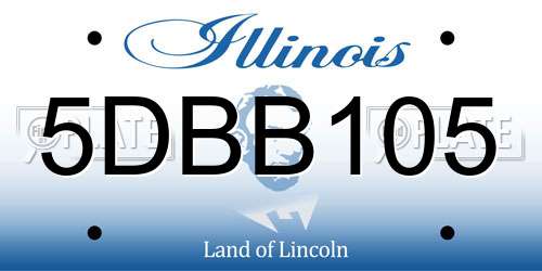 5DBB105 Illinois License Plate