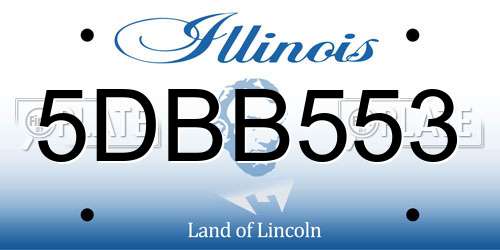 5DBB553 Illinois License Plate