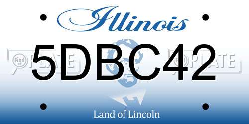 5DBC42 Illinois License Plate