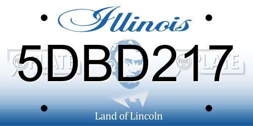 5DBD217 Illinois License Plate