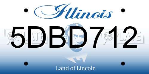 5DBD712 Illinois License Plate