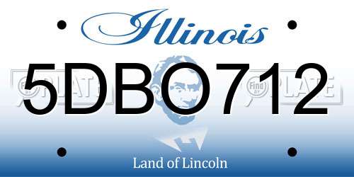 5DBO712 Illinois License Plate