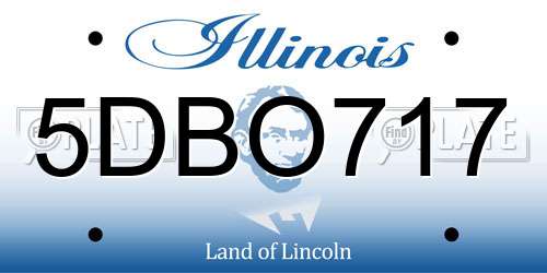 5DBO717 Illinois License Plate