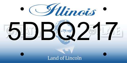 5DBQ217 Illinois License Plate