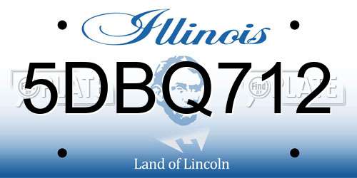 5DBQ712 Illinois License Plate