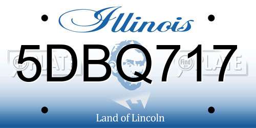 5DBQ717 Illinois License Plate