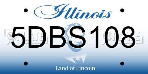 5DBS108 Illinois License Plate
