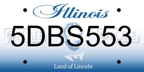5DBS553 Illinois License Plate