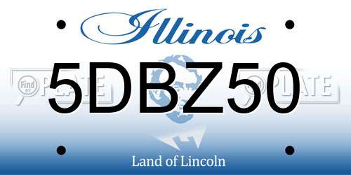 5DBZ50 Illinois License Plate