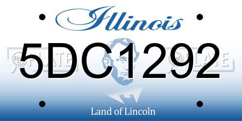 5DC1292 Illinois License Plate