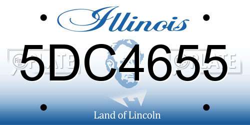 5DC4655 Illinois License Plate