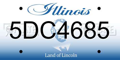 5DC4685 Illinois License Plate