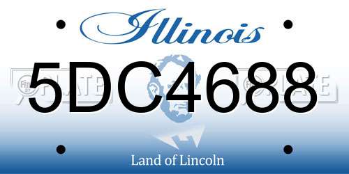 5DC4688 Illinois License Plate