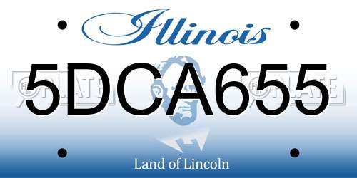 5DCA655 Illinois License Plate