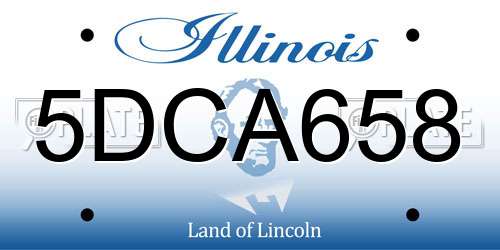 5DCA658 Illinois License Plate