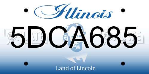5DCA685 Illinois License Plate
