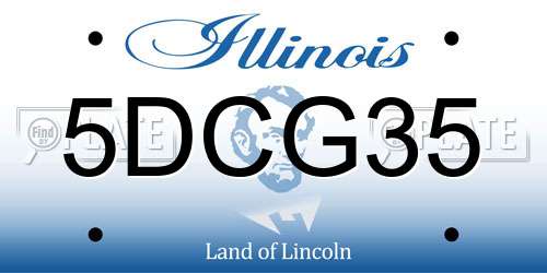 5DCG35 Illinois License Plate