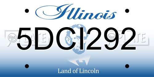 5DCI292 Illinois License Plate