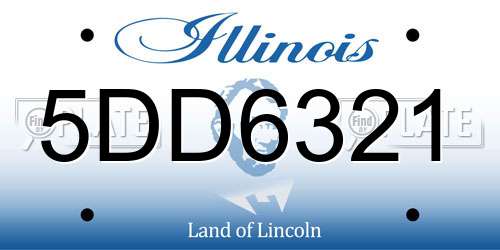 5DD6321 Illinois License Plate