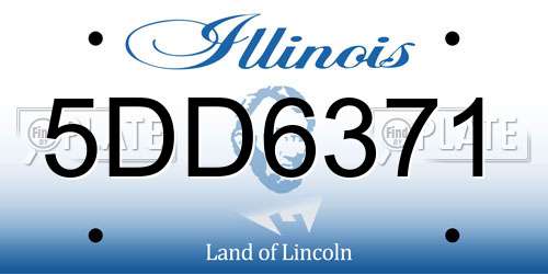 5DD6371 Illinois License Plate