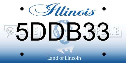 5DDB33 Illinois License Plate