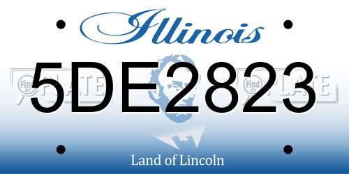 5DE2823 Illinois License Plate