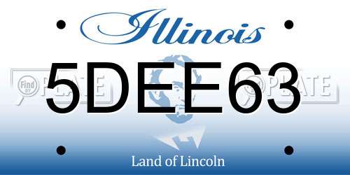 5DEE63 Illinois License Plate