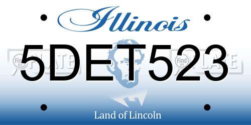 5DET523 Illinois License Plate