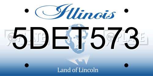 5DET573 Illinois License Plate