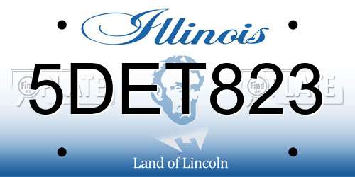 5DET823 Illinois License Plate