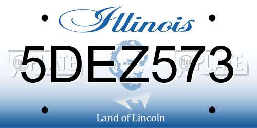 5DEZ573 Illinois License Plate