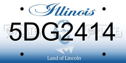 5DG2414 Illinois License Plate