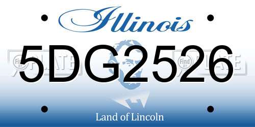 5DG2526 Illinois License Plate