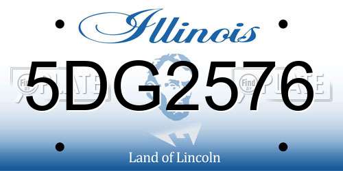 5DG2576 Illinois License Plate