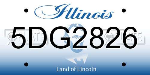 5DG2826 Illinois License Plate