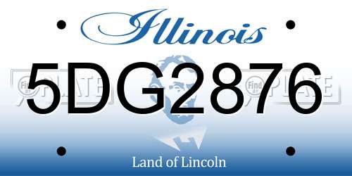5DG2876 Illinois License Plate