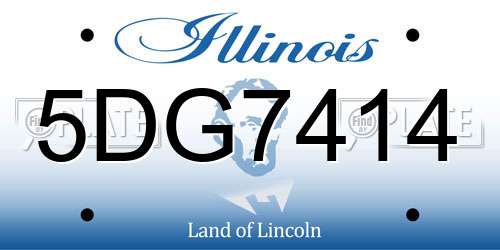 5DG7414 Illinois License Plate