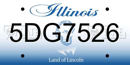 5DG7526 Illinois License Plate