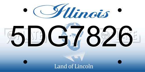 5DG7826 Illinois License Plate