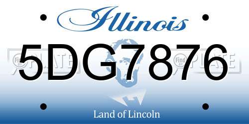 5DG7876 Illinois License Plate