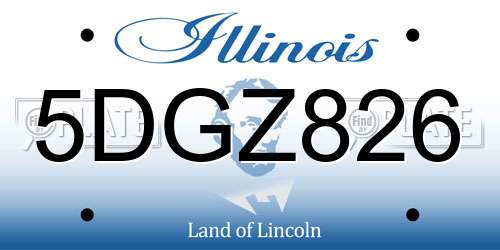 5DGZ826 Illinois License Plate