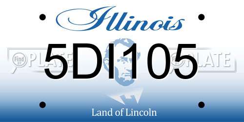 5DI105 Illinois License Plate